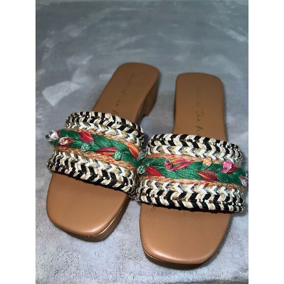 CELESTE TAN COMBO JUTE SANDAL HEEL 6 - Picture 9 of 9